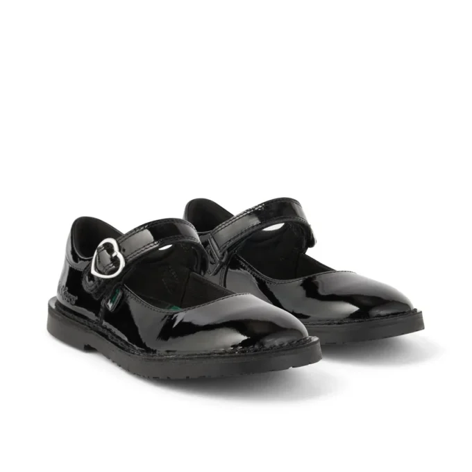 Adlar Heart Mj in vernice nera per ragazze Adlar Heart Mj in vernice nera per ragazze