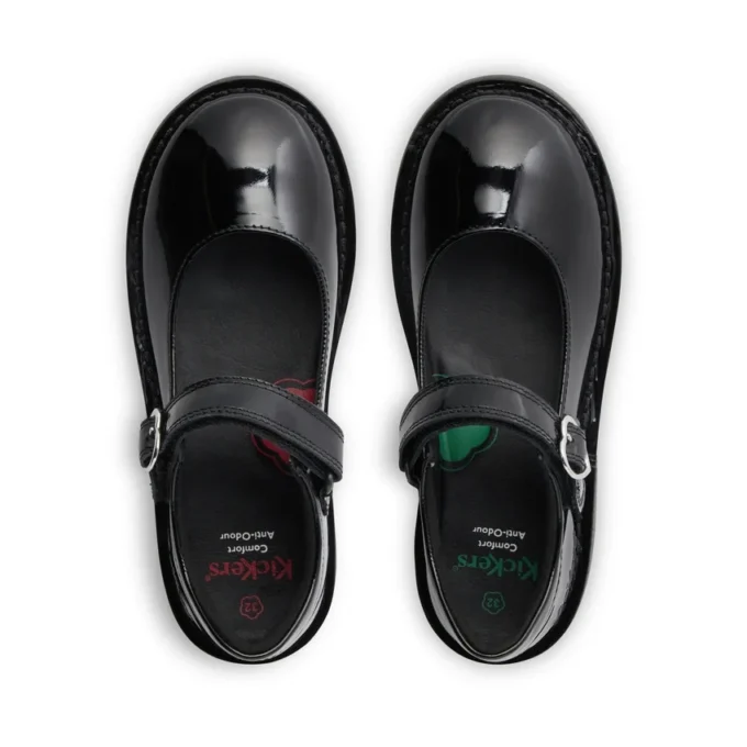 Adlar Heart Mj in vernice nera per ragazze Adlar Heart Mj in vernice nera per ragazze
