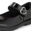 Adlar Heart Mj in vernice nera per ragazze Adlar Heart Mj in vernice nera per ragazze