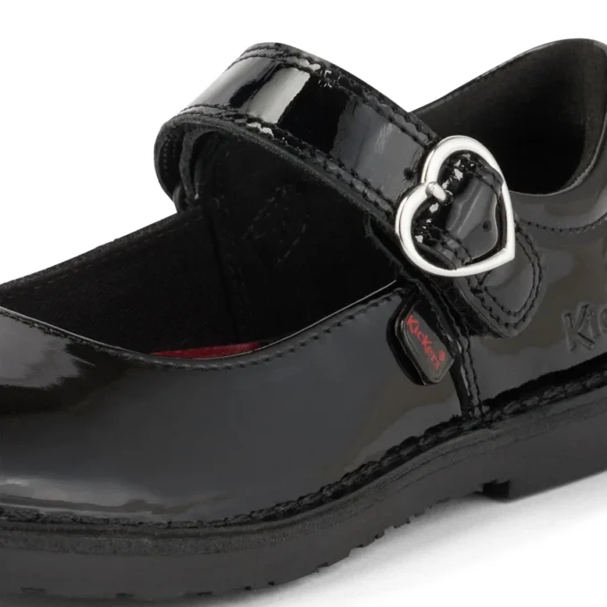 Adlar Heart Mj in vernice nera per ragazze Adlar Heart Mj in vernice nera per ragazze