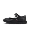 Adlar MJ Scallop in pelle nera per bambine Adlar MJ Scallop in pelle nera per bambine