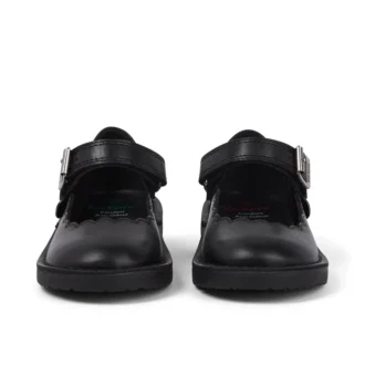 Adlar MJ Scallop in pelle nera per bambine