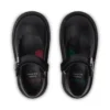 Adlar MJ Scallop in pelle nera per bambine Adlar MJ Scallop in pelle nera per bambine