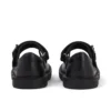 Adlar MJ Scallop in pelle nera per bambine Adlar MJ Scallop in pelle nera per bambine