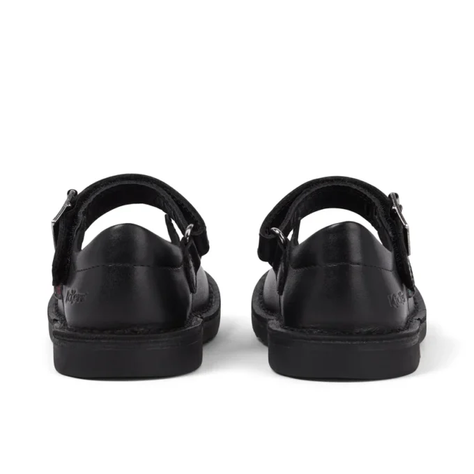 Adlar MJ Scallop in pelle nera per bambine Adlar MJ Scallop in pelle nera per bambine