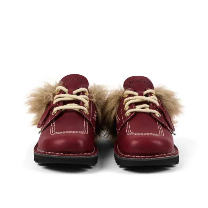 Adult Unisex Kick Mule in pelliccia Mains Rosso Adult Unisex Kick Mule in pelliccia Mains Rosso