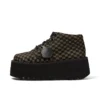 Adulti Unisex Kick Hi Platform in pelle Nero/Kaki
