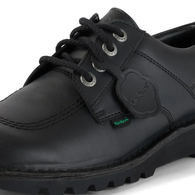 Adulti Unisex Kick Lo in similpelle nera