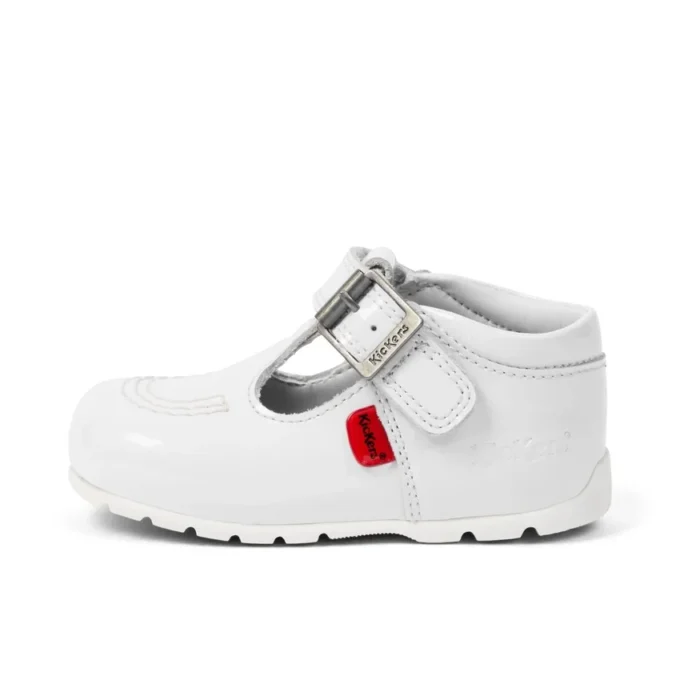 Baby Girl Kick T-Bar Bianco