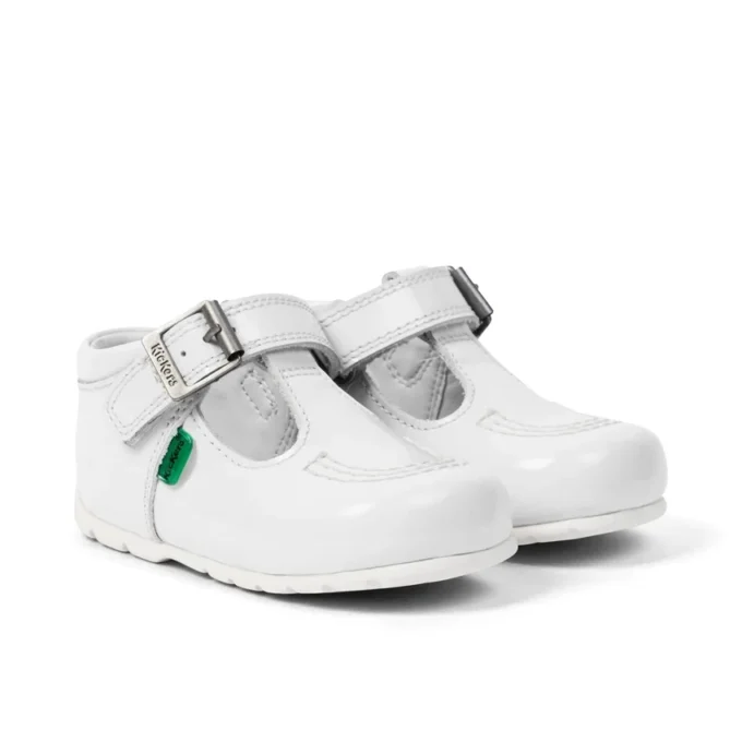 Baby Girl Kick T-Bar Bianco