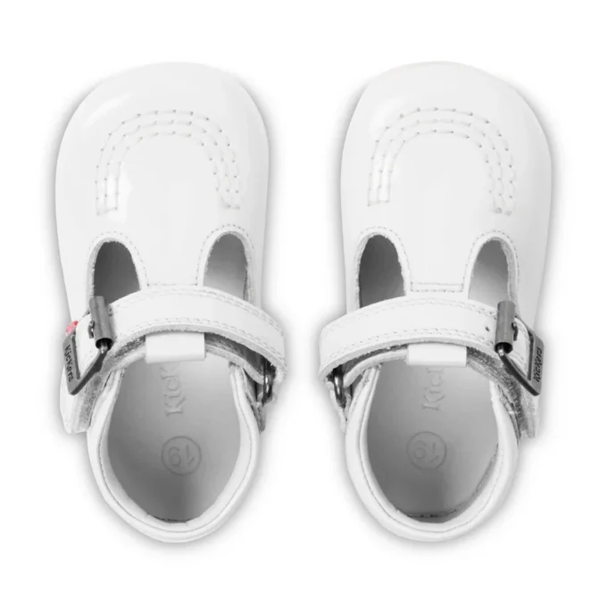 Baby Girl Kick T-Bar Bianco