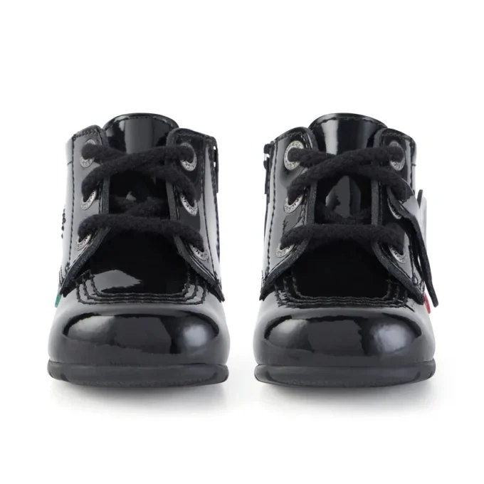Baby Kick Hi B Zip in vernice nera Baby Kick Hi B Zip in vernice nera