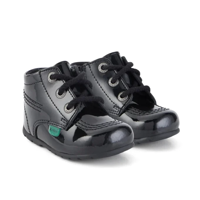 Baby Kick Hi B Zip in vernice nera Baby Kick Hi B Zip in vernice nera