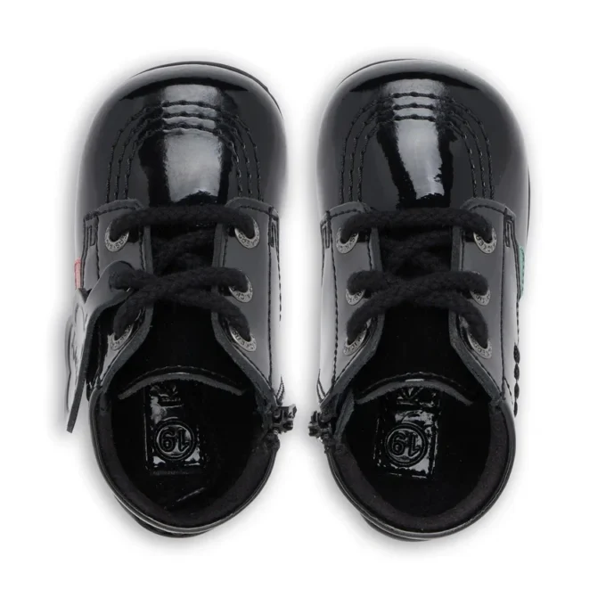 Baby Kick Hi B Zip in vernice nera Baby Kick Hi B Zip in vernice nera