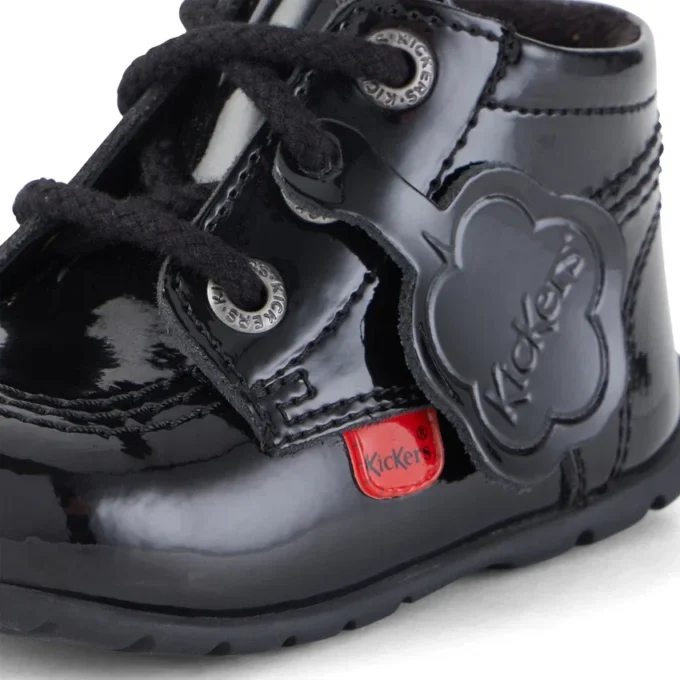 Baby Kick Hi B Zip in vernice nera Baby Kick Hi B Zip in vernice nera
