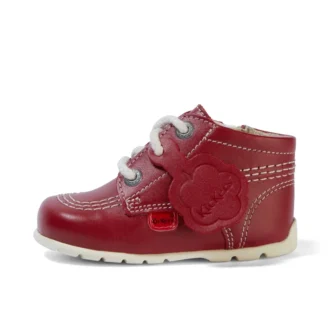 Baby Kick Hi in pelle rossa