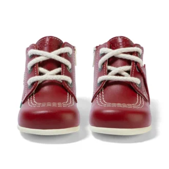 Baby Kick Hi in pelle rossa