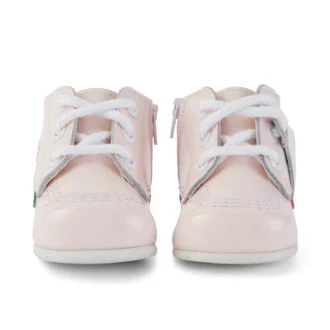 Baby Kick Hi in pelle verniciata rosa chiaro
