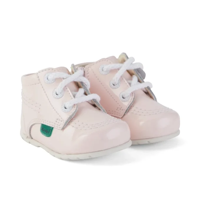 Baby Kick Hi in pelle verniciata rosa chiaro