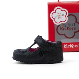 Baby Kick T Glitter Tessuto Nero