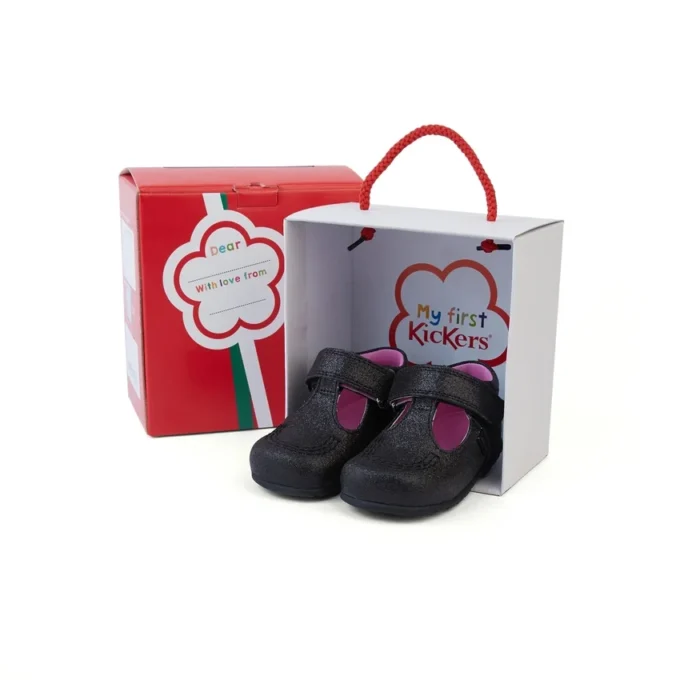 Baby Kick T Glitter Tessuto Nero Baby Kick T Glitter Tessuto Nero