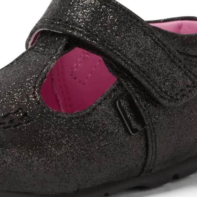 Baby Kick T Glitter Tessuto Nero Baby Kick T Glitter Tessuto Nero