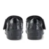 Bambine Bridie Brogue T-Vel in vernice nera