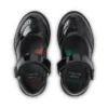 Bambine Lachly Mj Brogue in vernice nera Bambine Lachly Mj Brogue in vernice nera