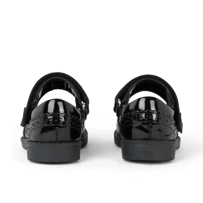 Bambine Lachly Mj Brogue in vernice nera Bambine Lachly Mj Brogue in vernice nera
