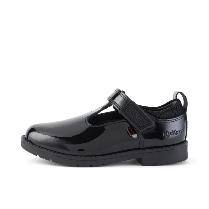 Bambine Lachly T Bar in vernice nera Bambine Lachly T Bar in vernice nera
