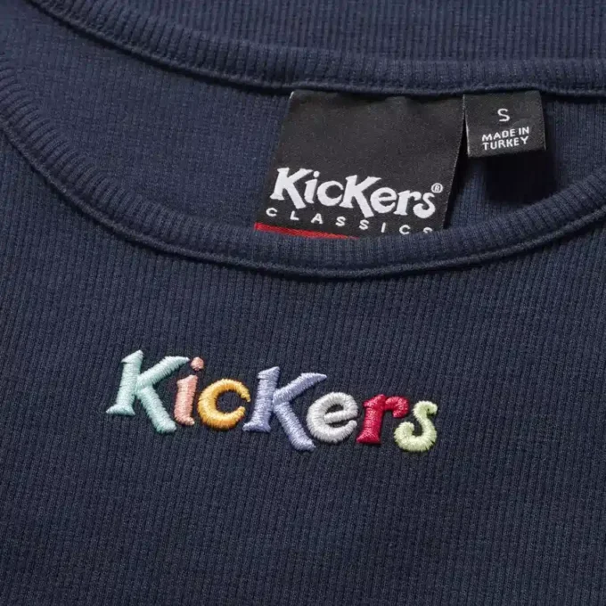Canotta a costine Kickers Classic da donna, blu navy Canotta a costine Kickers Classic da donna, blu navy