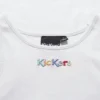 Canotta classica a costine Kickers da donna, colore bianco