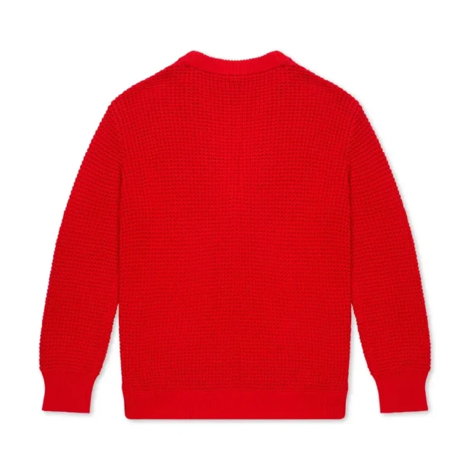 Cardigan classico Kickers unisex per adulti, rosso