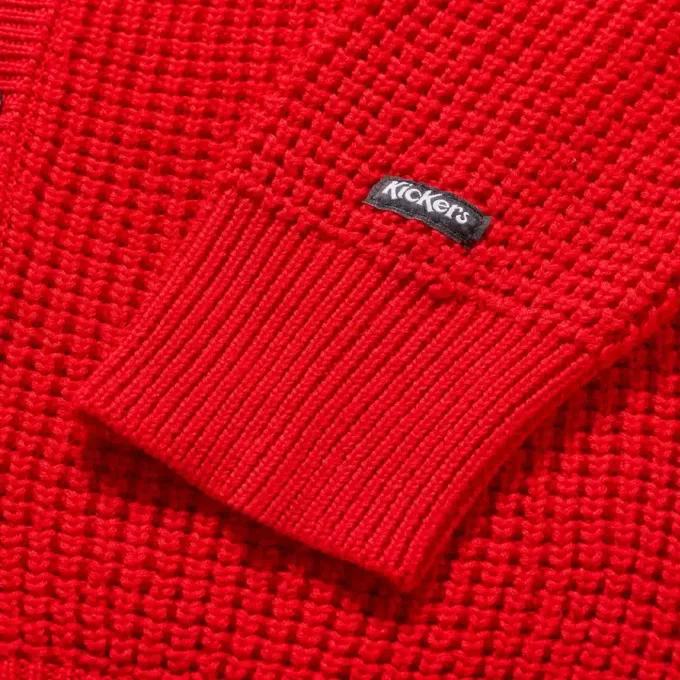 Cardigan classico Kickers unisex per adulti, rosso