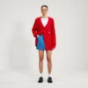 Cardigan classico Kickers unisex per adulti, rosso