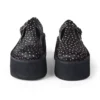 Donna Adulta Kick T-Bar Platform Pelle Nero