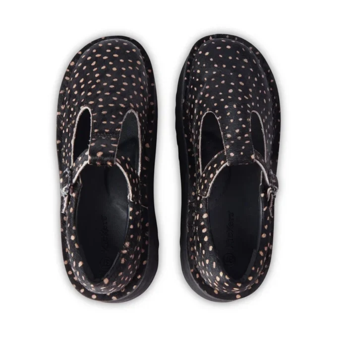 Donna Adulta Kick T-Bar Platform Pelle Nero