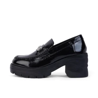 Donna Edie Mocassino in pelle verniciata Nero