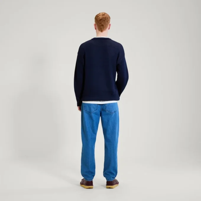 Felpa da uomo Kickers Crew Knit Navy Felpa da uomo Kickers Crew Knit Navy