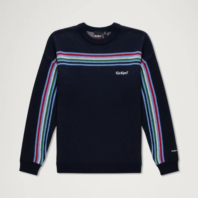 Felpa da uomo Kickers Crew Knit Navy Felpa da uomo Kickers Crew Knit Navy