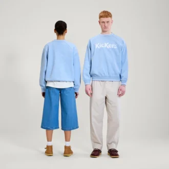 Felpa unisex per adulti Kickers Classic Crew blu