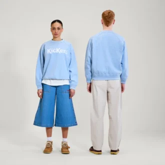 Felpa unisex per adulti Kickers Classic Crew blu