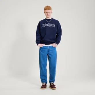 Felpa unisex per adulti Kickers Classic Crew blu navy