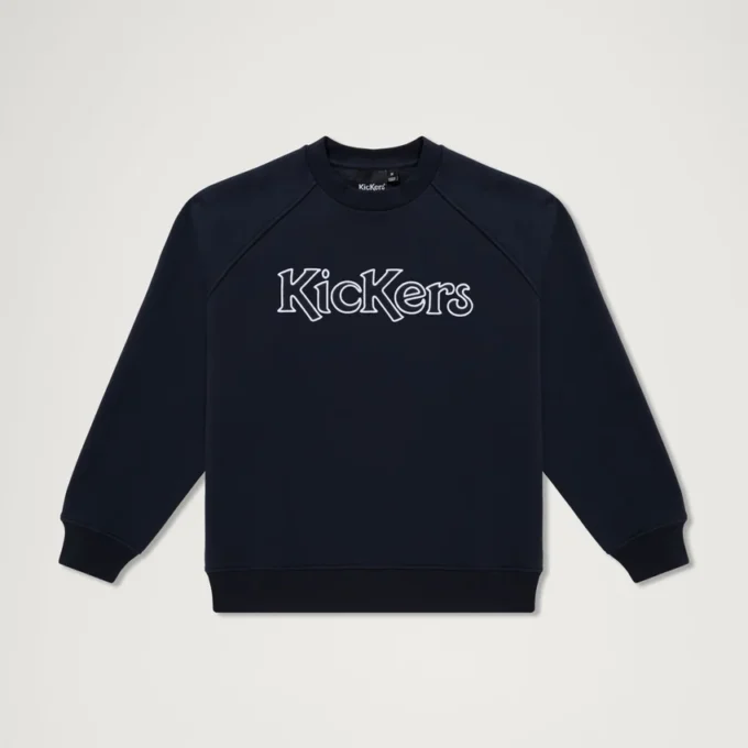 Felpa unisex per adulti Kickers Classic Crew blu navy