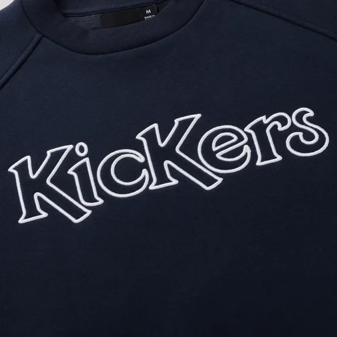 Felpa unisex per adulti Kickers Classic Crew blu navy