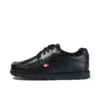 Fragma Lace 4 Eyelet in pelle nera per ragazzi Fragma Lace 4 Eyelet in pelle nera per ragazzi