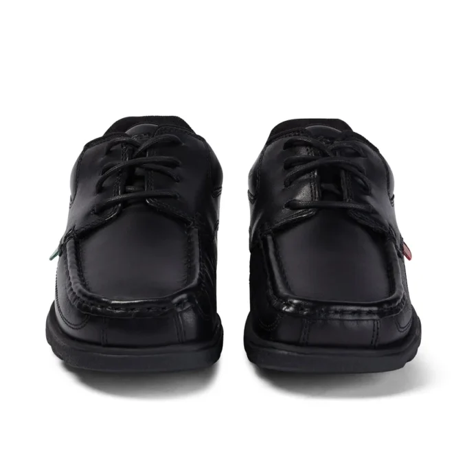 Fragma Lace 4 Eyelet in pelle nera per ragazzi Fragma Lace 4 Eyelet in pelle nera per ragazzi