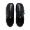 Fragma Lace 4 Eyelet in pelle nera per ragazzi Fragma Lace 4 Eyelet in pelle nera per ragazzi