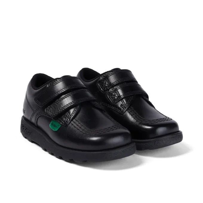 Fragma Lo Twin Vel in pelle nera per neonati maschi Fragma Lo Twin Vel in pelle nera per neonati maschi