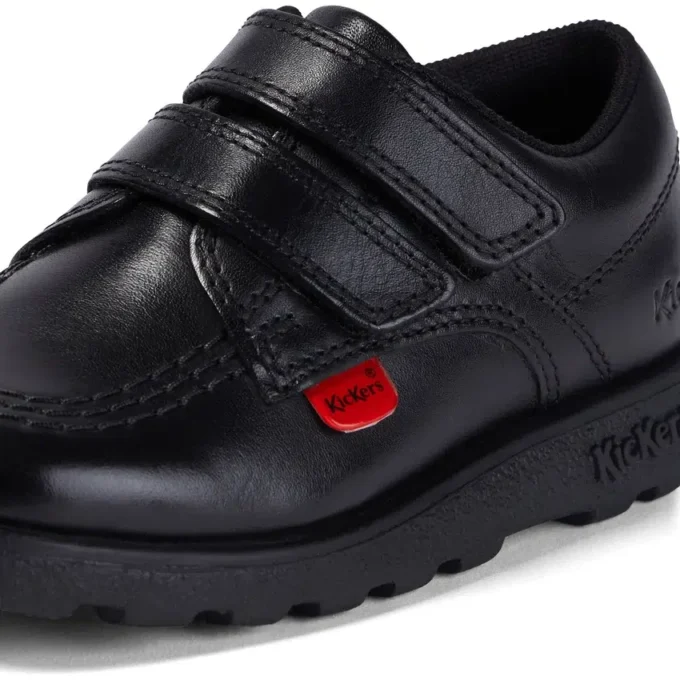 Fragma Lo Twin Vel in pelle nera per neonati maschi Fragma Lo Twin Vel in pelle nera per neonati maschi